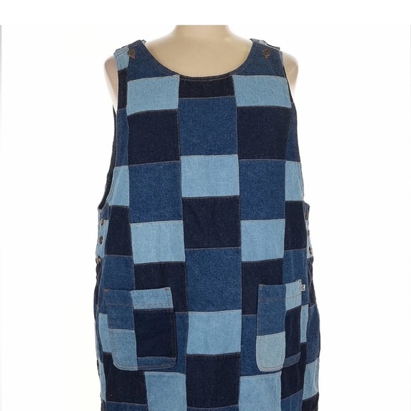 NWT Lucy & Yak Layla Denim Dress Paige Patchwork Size UK26 US22 - Picture 6 of 14